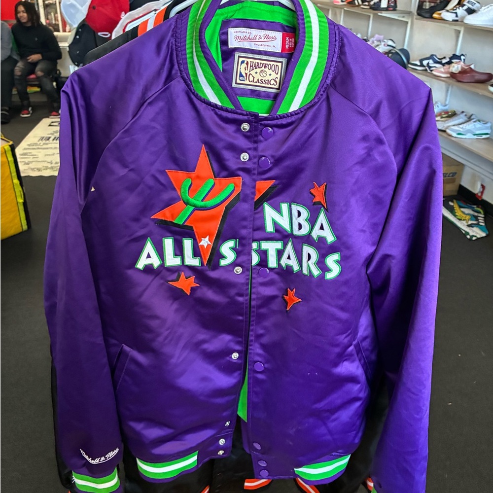 1995 NBA All Star Game Mitchell & Ness Satin Bomber Jacket Men’s SZ Med Used